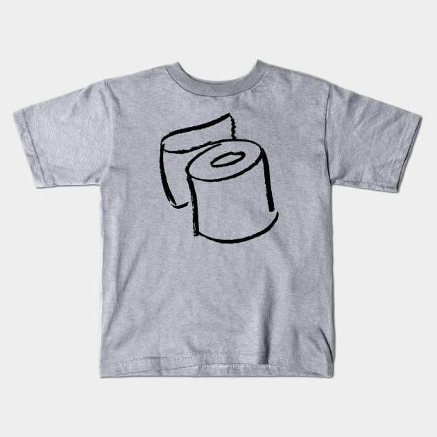 toilet paper Kids T-Shirt by Very Simple Graph